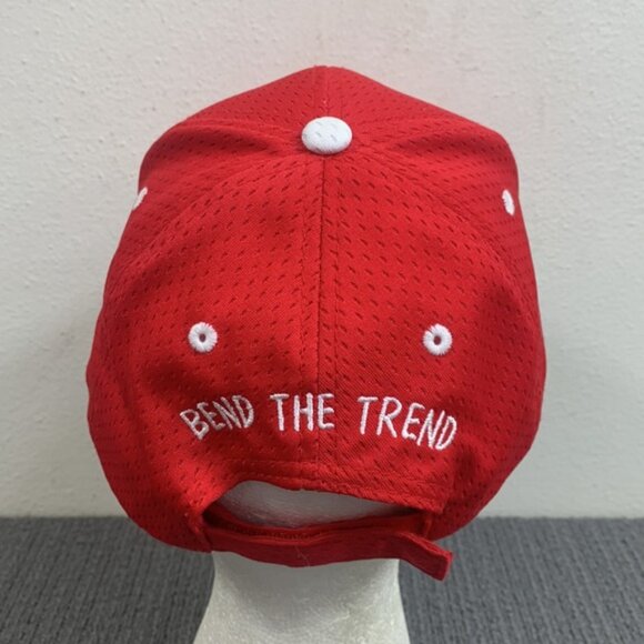 NIPSCO Baseball Hat Cap Mens OSFM Red White Jersey Mesh Strapback Indiana OTTO - Picture 7 of 12